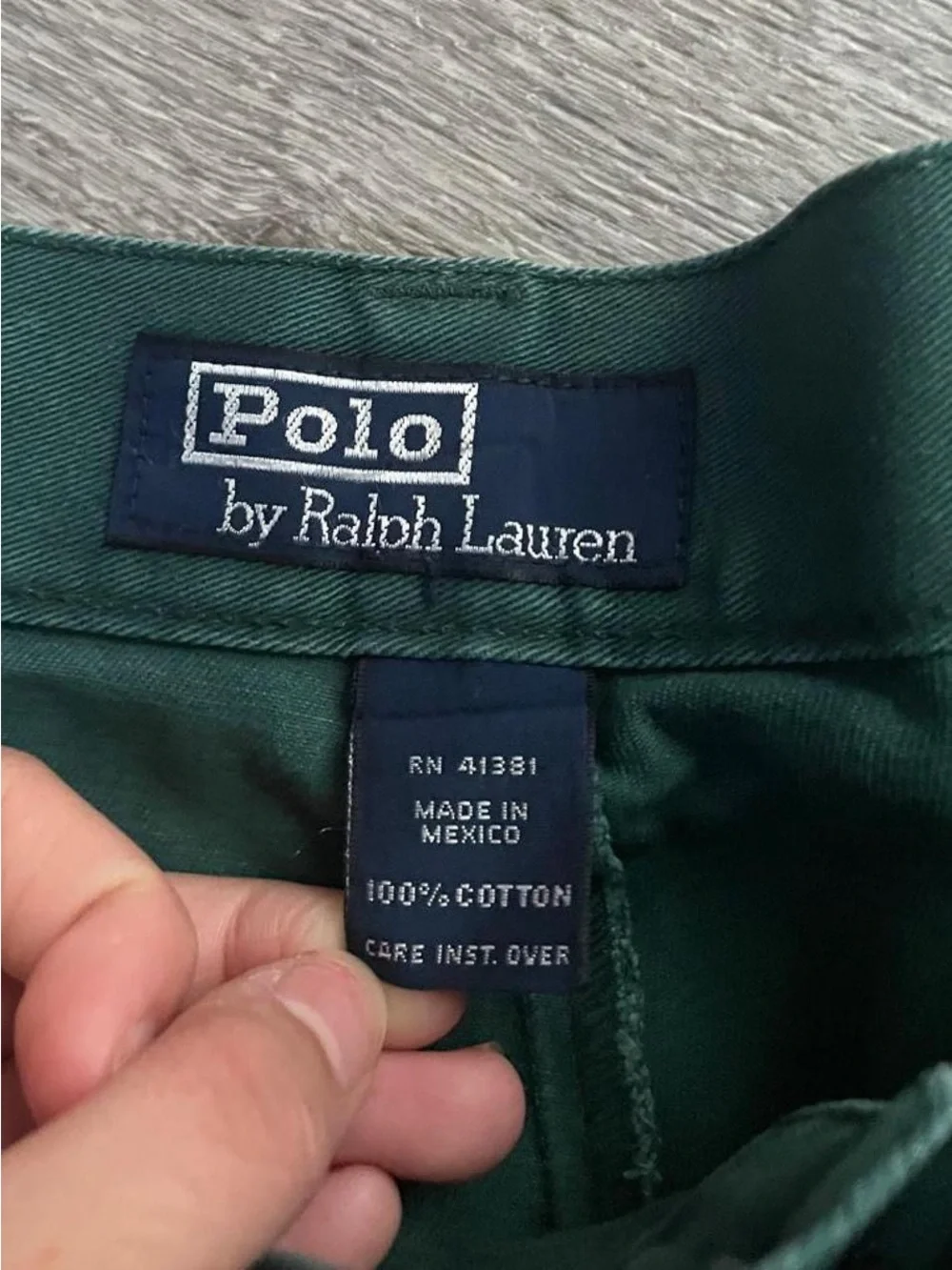 Vintage 90s Polo Ralph Lauren Green Shorts Mens 34 Chino Pleated